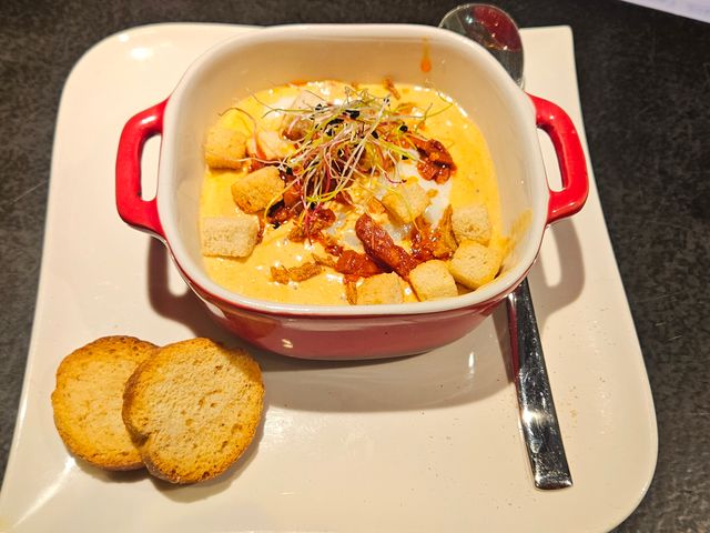 Le Charleston Oeuf parfait au chorizo